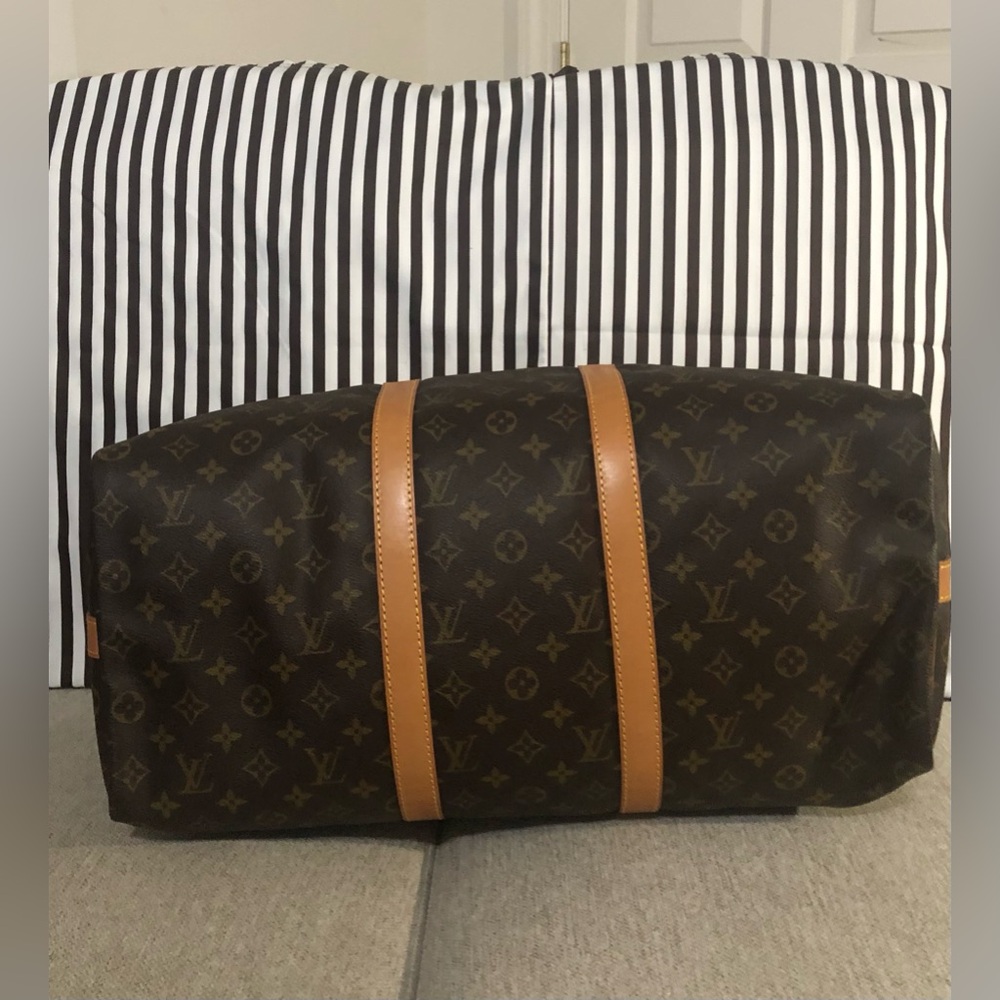 ๐๐ธHost Pick๐๐ธLOUIS VUITTON Vintage LV50 Keepall Monogram Canvas Tote Travel Bag - Picture 8 of 13